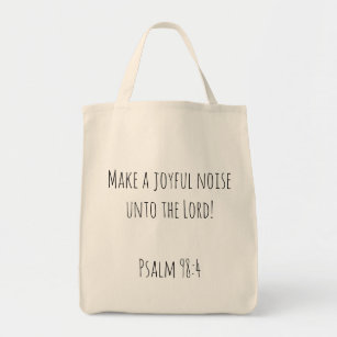 Tote Bag Faites un Joyful Noise Psalm 98 Christian
