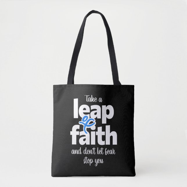 Tote Bag Faites un saut de foi, n'ayez pas peur (Devant)