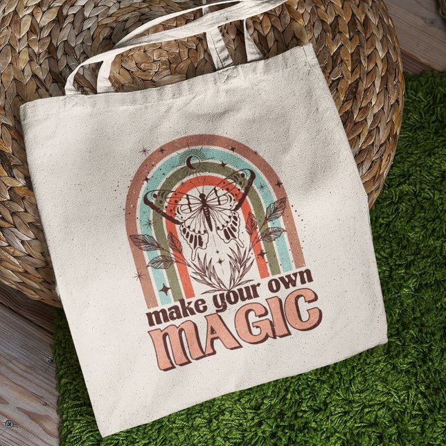 Tote Bag Faites votre propre Boho Magique Arc-en-ciel (Créateur téléchargé)