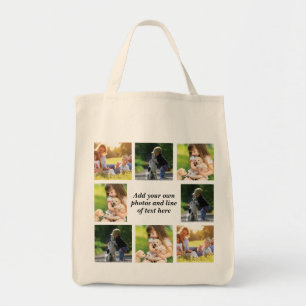 Tote Bag Faites votre propre collage photo et texte