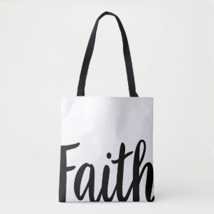 Tote Bag Faith Evangile Graphique Foi Art Esthétique Christ