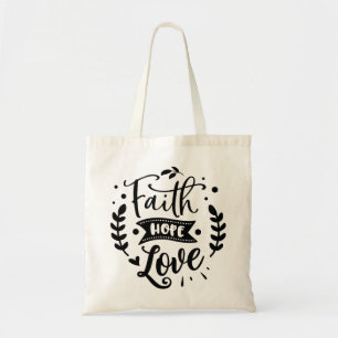 Tote Bag Faith Hope Love