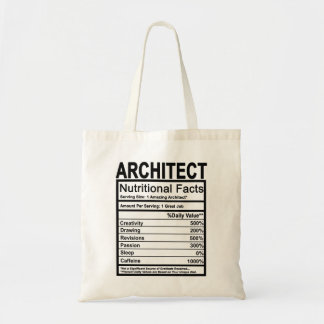 Tote Bag Faits nutritionnels d'architecte