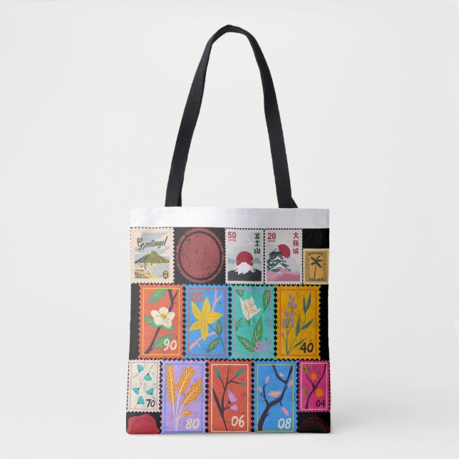 Tote Bag Fake Masterpiece Collection de timbres aléatoires (Devant)