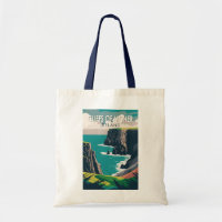 Falaises de Moher Irlande Travel Art Vintage