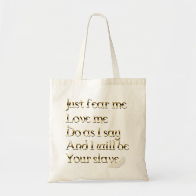 Tote Bag Fallen, Fais-moi peur (Devant)