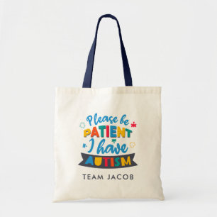 Tote Bag Famille Autisme Correspondant Personnalisé