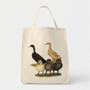 Tote Bag Famille de canards de couche dorée