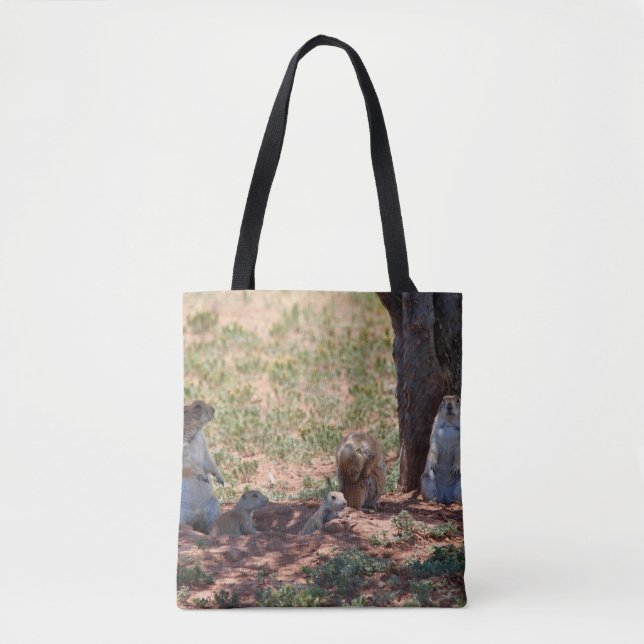 Tote Bag Famille de Chiens de Prairie (Devant)