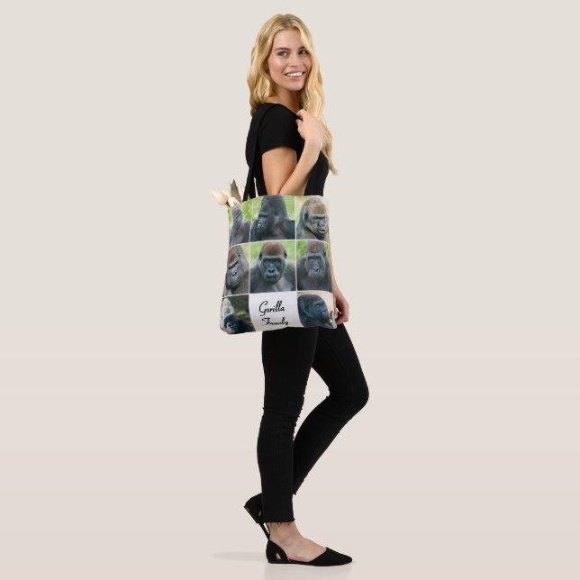 Tote Bag Famille de Gorilles (Sur le modèle)