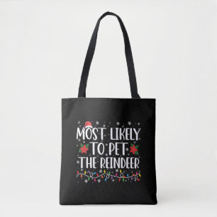 Tote Bag Famille de Noël la plus susceptible de caresser le
