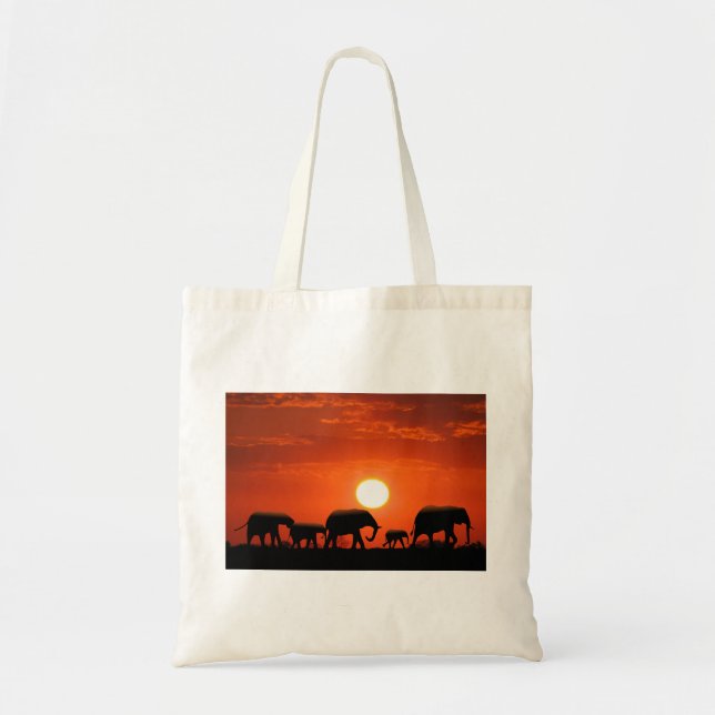 Tote Bag Famille d'éléphant (Devant)