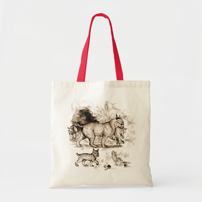 Tote Bag Famille du Lynx roux (Devant)
