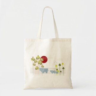 Tote Bag Famille mignonne lunatique d'éléphant dans des