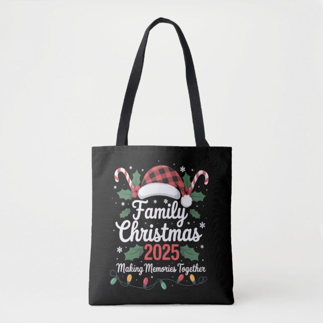Tote Bag Famille Noël 2025 Groupe d'équipage Famille corres (Devant)