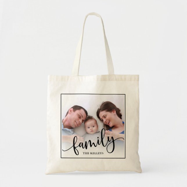 Tote Bag Famille, personnalisation personnalisée photo comp (Devant)