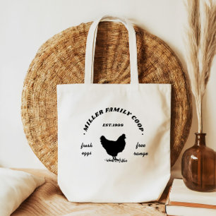 Tote Bag Family Coop Happy Hen Farmhouse