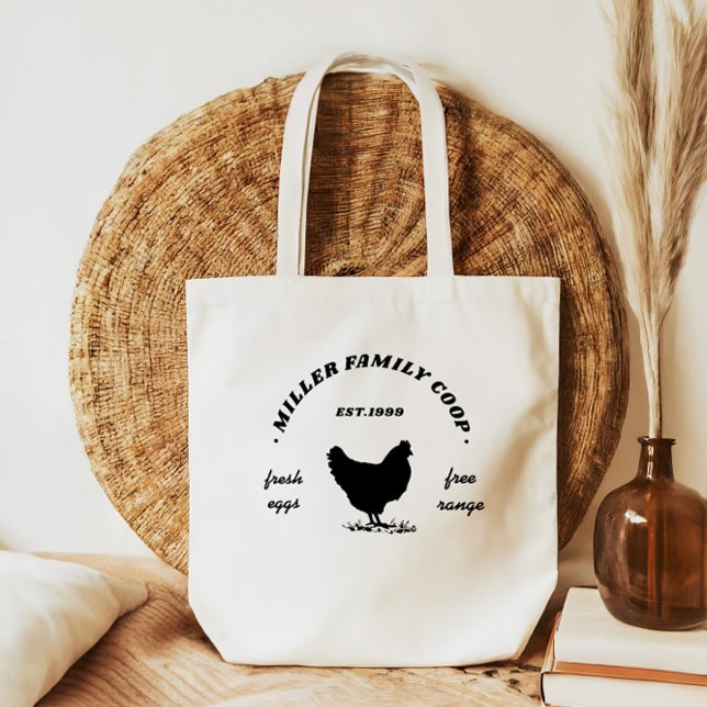 Tote Bag Family Coop Happy Hen Farmhouse (Créateur téléchargé)