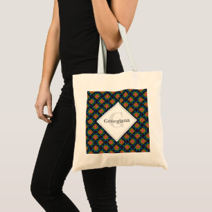 Tote Bag Fans Art déco de la fontaine Florale Arc-en-ciel p