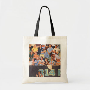 Tote Bag Fans de baseball vintage regardant un match