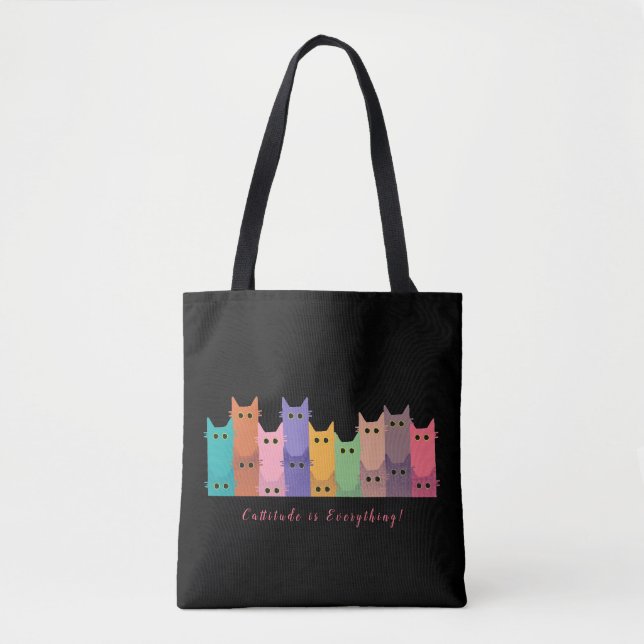 Tote Bag Fantaisie de chat sur mesure la journée des femmes (Devant)