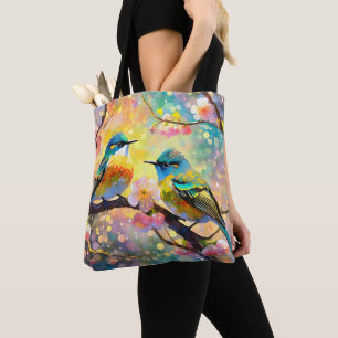 Tote Bag Fantaisie de floraison de cerisier Lever de soleil