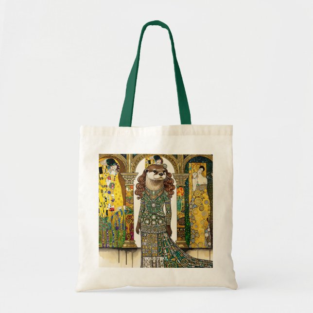 Tote Bag Fantaisie Otter Mignon Art Déco (Devant)