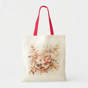 Tote Bag Fantaisie Rose Pâle Sakura Mignon