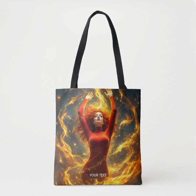 Tote Bag Fantaisie Rouge Mignon Dire (Devant)