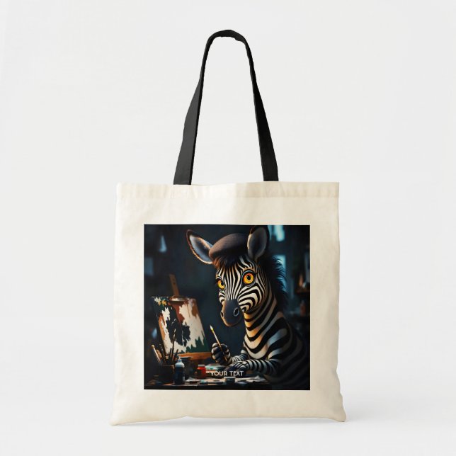 Tote Bag Fantasy Cute Zebra Face Painting (Devant)