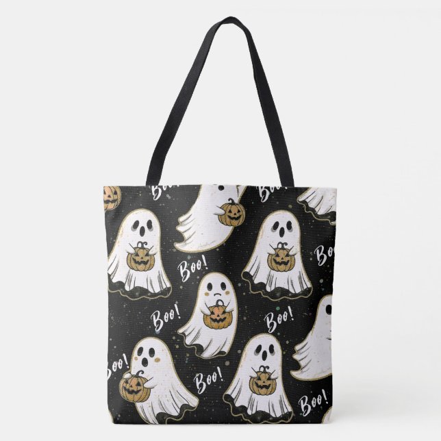 Tote Bag Fantôme de Halloween chic  (Devant)