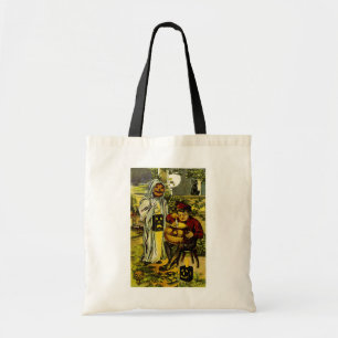Tote Bag Fantôme d'Halloween et Jack-o-Lantern