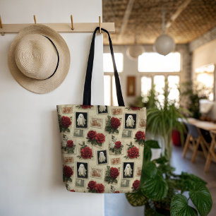 Tote Bag Fantôme d'Halloween vintage et Timbre de Postage d
