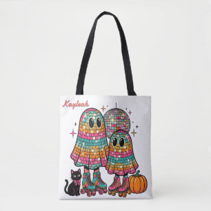 Tote Bag Fantôme Disco Rétro Halloween Farce ou Friandise