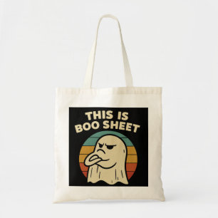 Tote Bag Fantôme drôle "This Is Boo Sheet" Halloween rétro