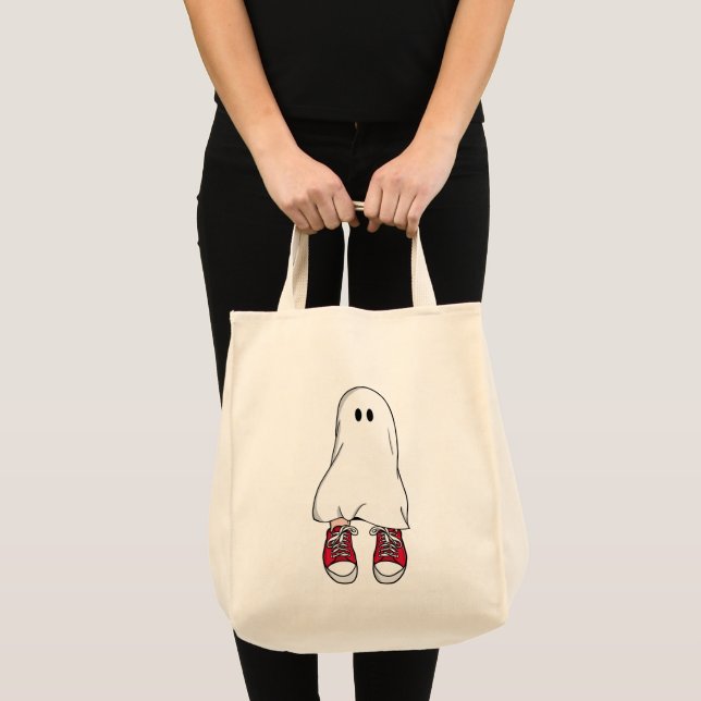 Tote Bag Fantôme en Basket rouge (Devant (produit))