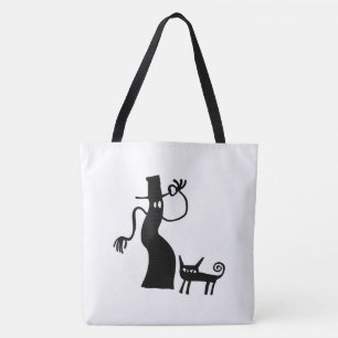 Tote Bag Fantôme et chat Whimsical