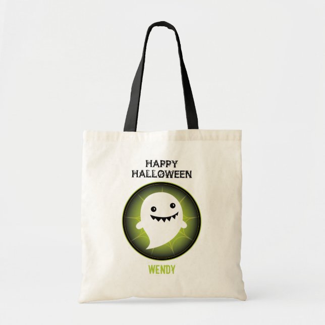 Tote Bag Fantôme heureux Halloween (Devant)