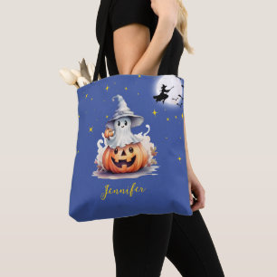 Tote Bag Fantôme Jack-O' Étoiles de Pleine lune de lanterne