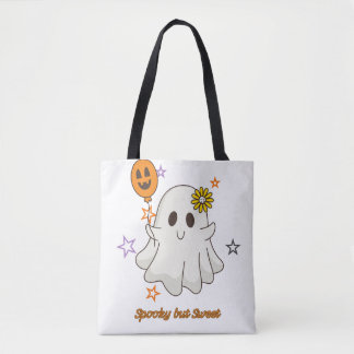 Tote Bag Fantôme mignon Halloween chouette mais doux