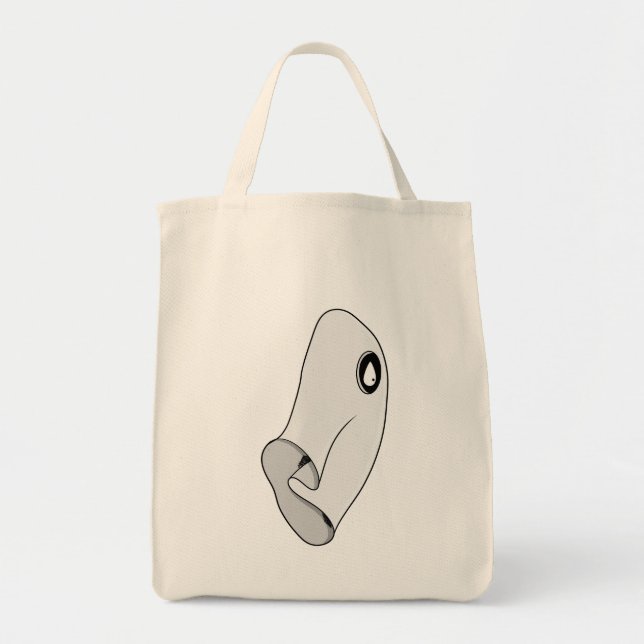 Tote Bag Fantôme Minimaliste (Devant)