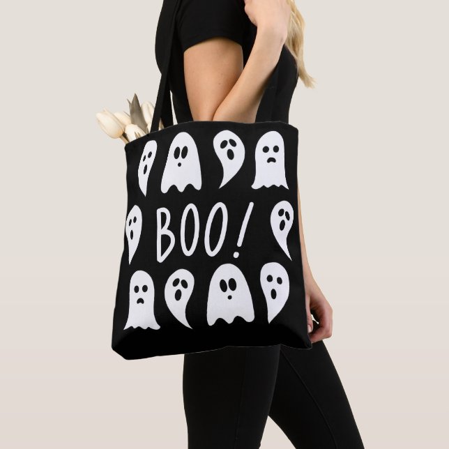 Tote Bag Fantômes d'Halloween Hou (De près)