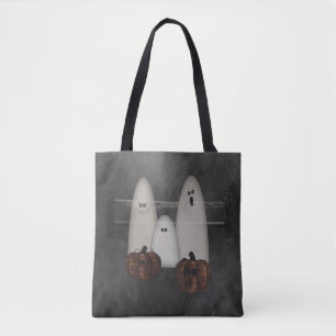Tote Bag Fantômes Et Halloween Citrouille