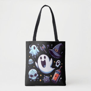 Tote Bag Fantômes heureux et Halloween amusant et effrayant