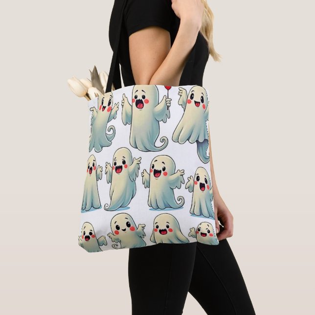Tote Bag Fantômes Mignons Effrayants : Amusant à faire peur (De près)