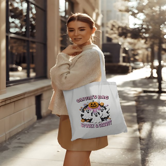 Tote Bag Fantômes rétro éffrayants et Super Personnalisés (Créateur téléchargé)