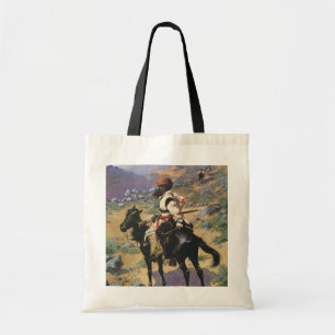 Tote Bag Far West vintage, Un trappeur indien par Remington