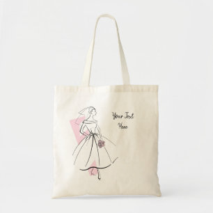 Tote Bag Fashion Bride Groupe rose Budget Texte fourre-tout