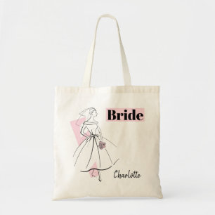 Tote Bag Fashion Bride Pink Bride Nom budget fourre-tout