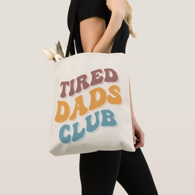 Tote Bag Fatigué Dads Club Funny (De près)